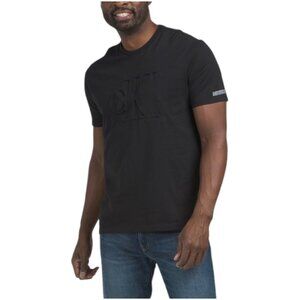 CALVIN KLEIN Short Sleeve Embossed Monogram Crew Neck Tee